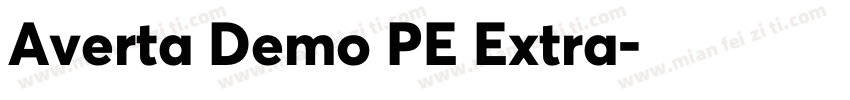 Averta Demo PE Extra字体转换